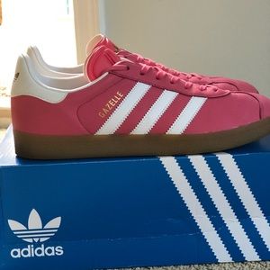 Women’s Pink Personalized Adidas Gazelles size 9.5